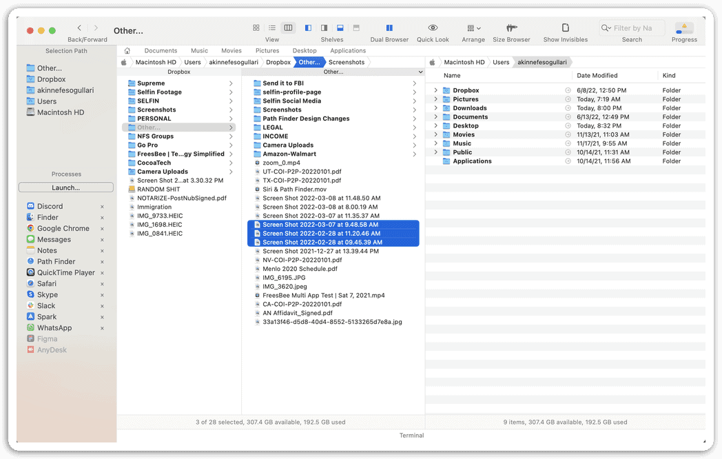 Path Finder dual-pane browser